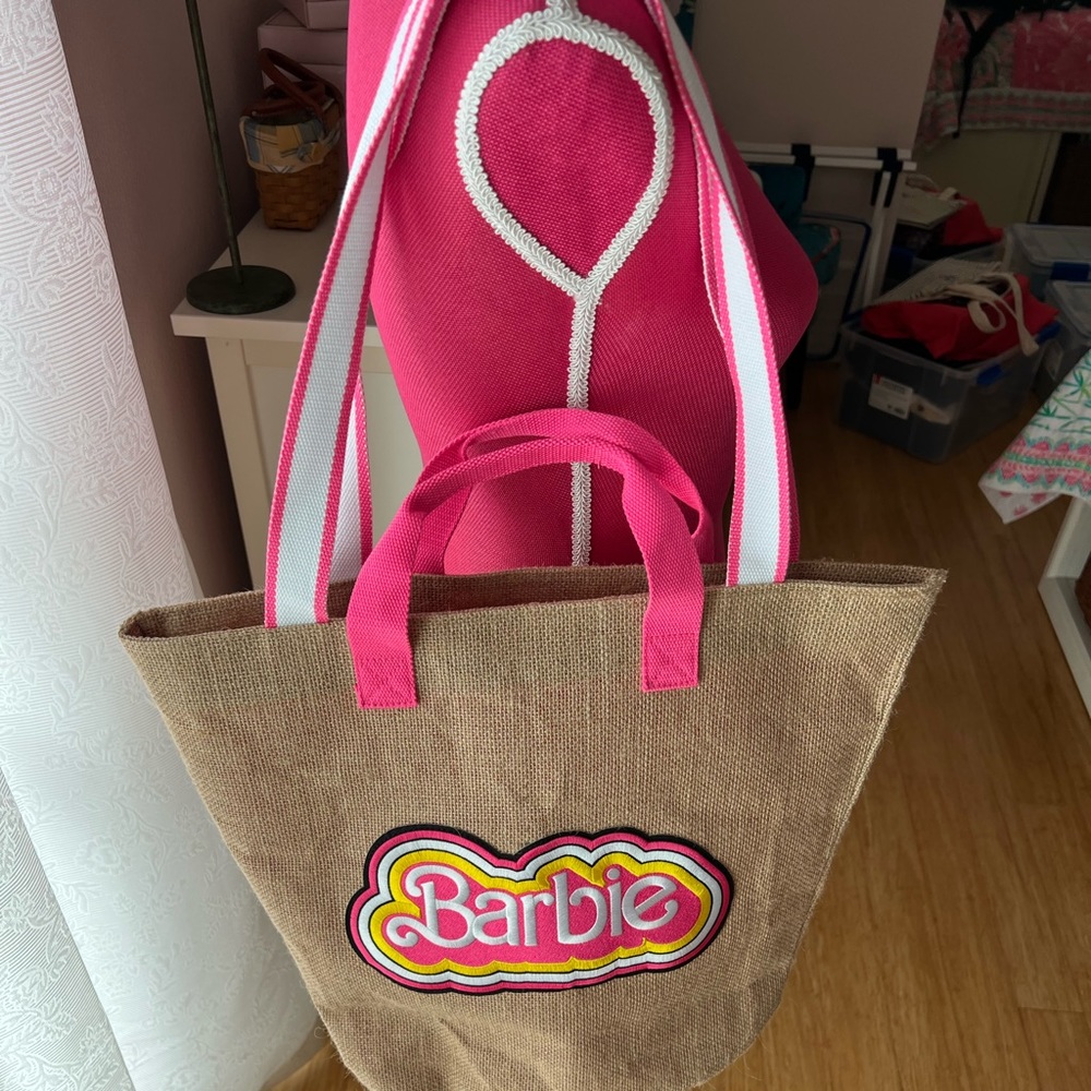 Barbie Burlap Tote